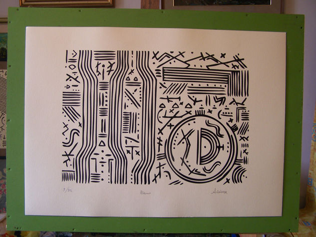 Serigrafia 50 x 70 di Egidio Addesse Screen-Printing