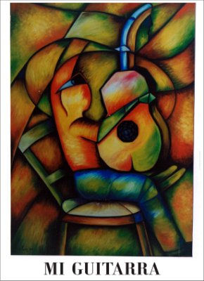 MI GUITARRA Oil Canvas Figure Painting