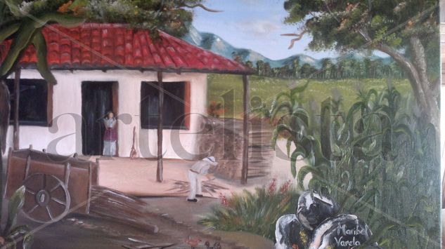 caña dulce pa´moler Oil Canvas Landscaping