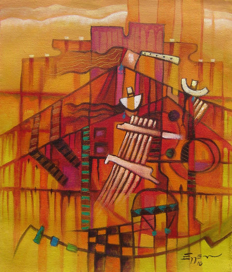 Folklor Andino Oil Canvas Figure Painting