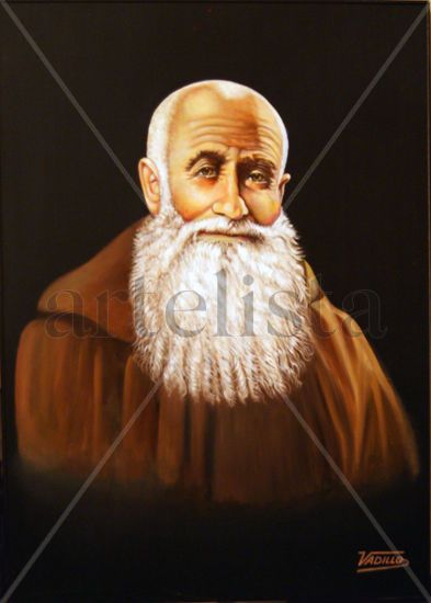 SAN FRAY LEOPOLDO Óleo Tabla Retrato