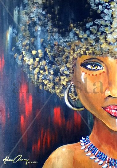 Aisha Acrylic Canvas Portrait