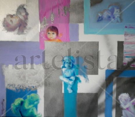 FAMILY ANGEL, Oil...