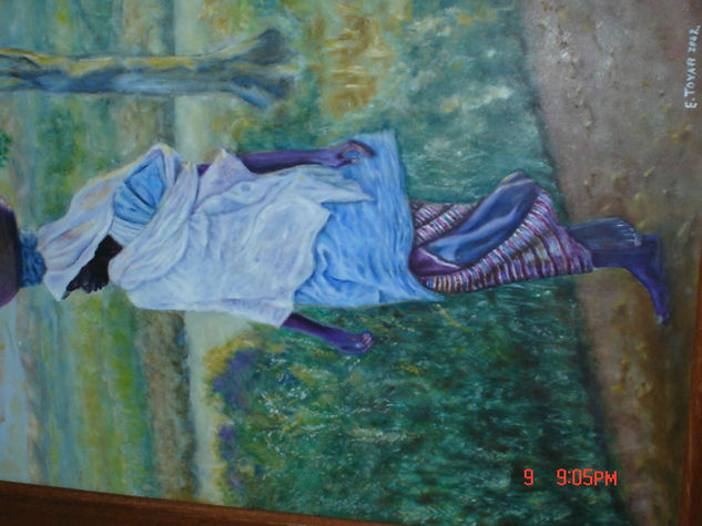 mujer africana Oil Canvas Figure Painting