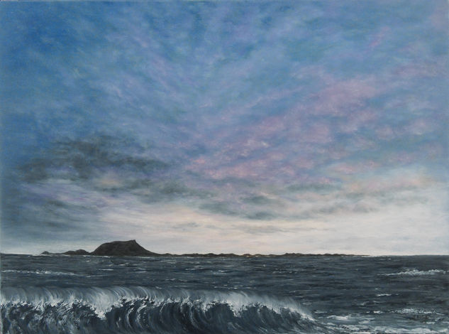 Amanecer (isla de lobos) Oil Canvas Marine Painting