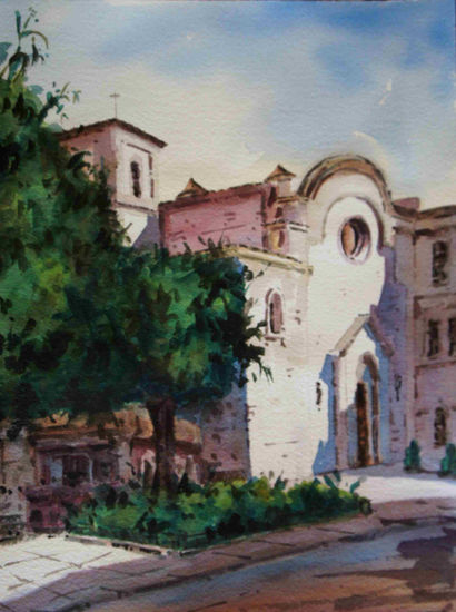 La Patrona de Almeria Watercolour Paper Landscaping