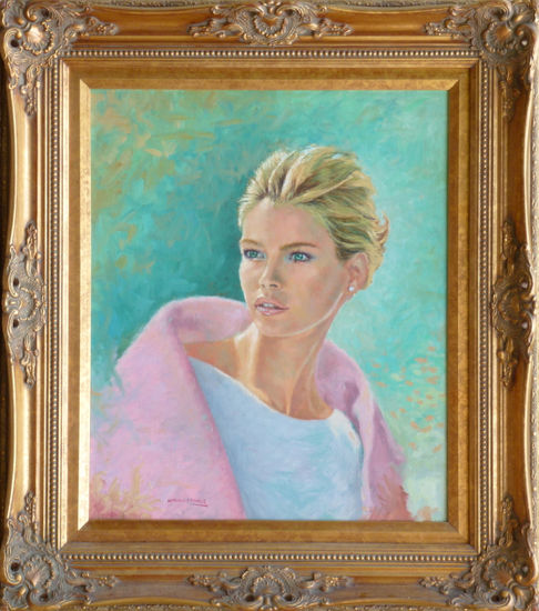 la mirada Oil Canvas Portrait