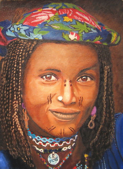 Tribal-04 Camerun Oil Canvas Figure Painting