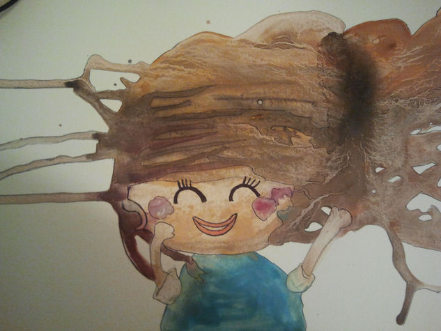 niña feliz Watercolour Paper Others