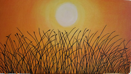 Hierba al amanecer