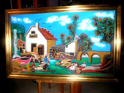 Casita y lago