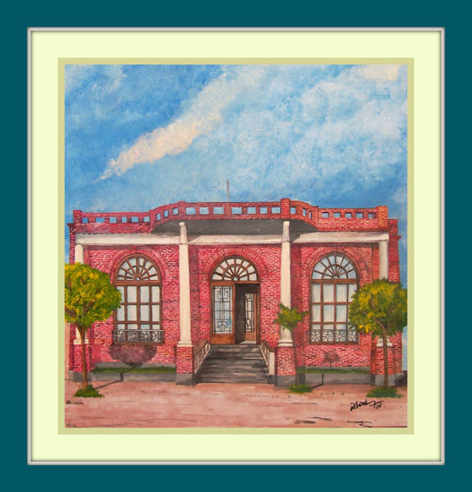 edificio municipal trelew Watercolour Card Landscaping