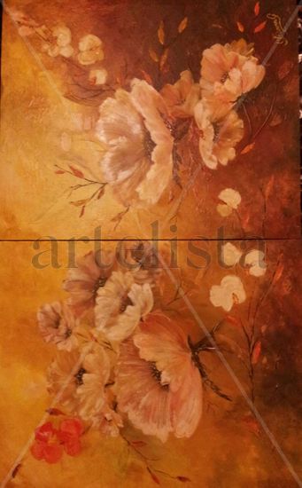 Flores blancas Oil Canvas Floral Painting