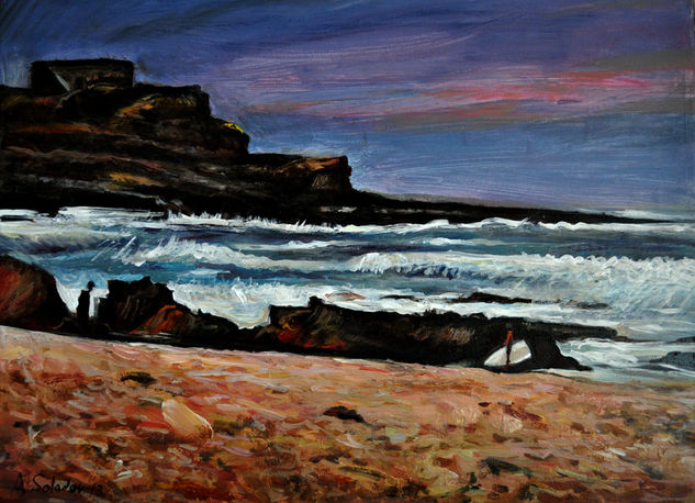 Surfing Acrylic Canvas Marine Painting