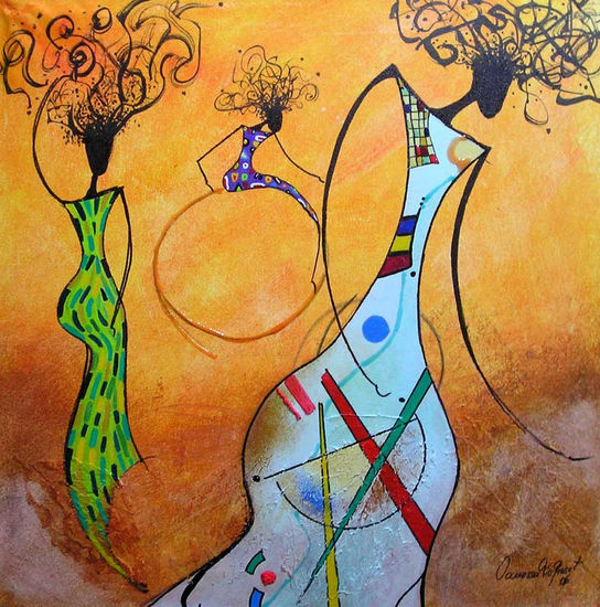 La danse de l autonme Acrylic Canvas Figure Painting