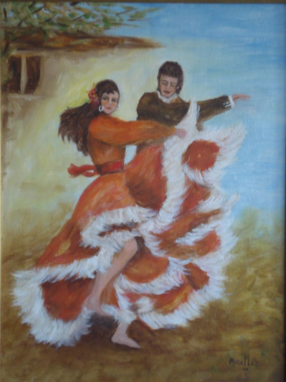 SEVILLANAS Oil Canvas Figure Painting