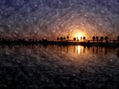 Puesta de sol en el Lago de Costa Ballena. Rota. Cádiz