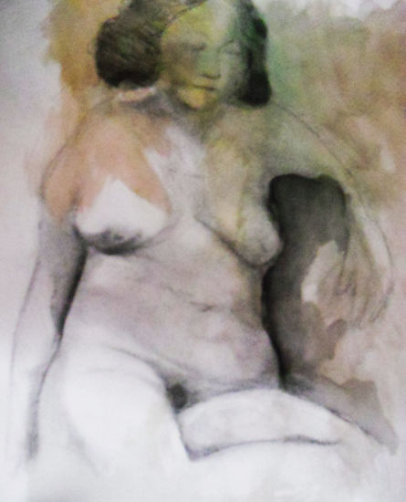 ACUARELA DESNUDA Watercolour Paper Nude Paintings