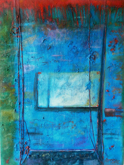 Sobre azul Mixed media Canvas Others