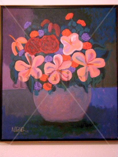 Flores Acrylic Canvas Floral Painting