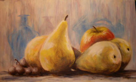 Frutas y vasijas
