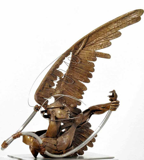 Caballero águila Bronce Figurativa