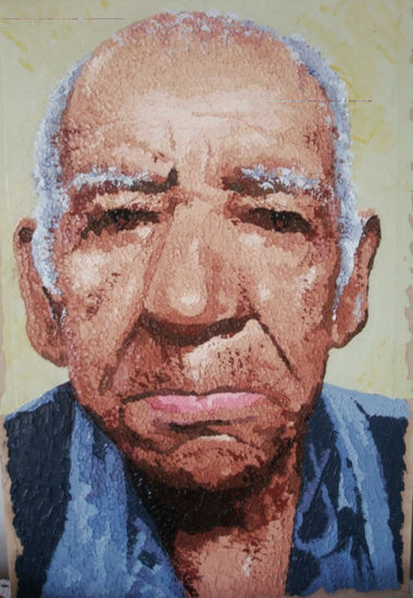 ROSTRO DE ANCIANO Óleo Tabla Retrato