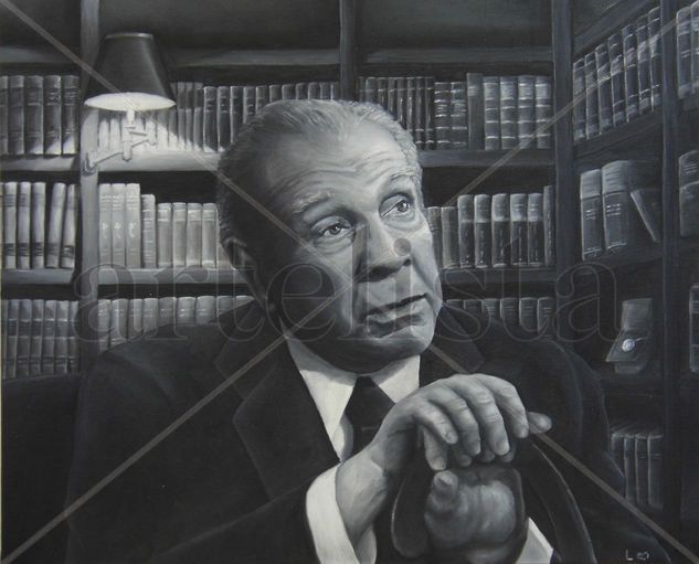 Borges Oil Card Figure Painting