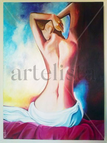 Silueta mujer Acrylic Canvas Nude Paintings