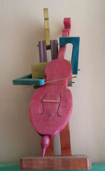 Violonchelista Wood Figurative