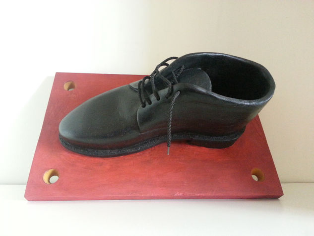 Bota negra Wood Figurative