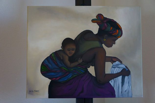 African woman. Oil Canvas Others