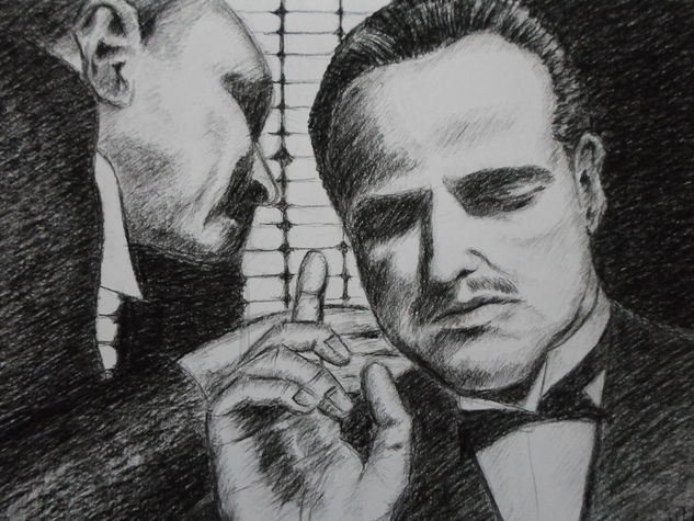 el padrino dibujo a pedido, Manuel Arellano, constitución, chile Charcoal