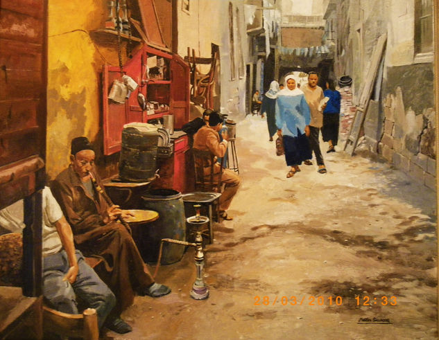 Vendedores del Cairo Oil Canvas Landscaping