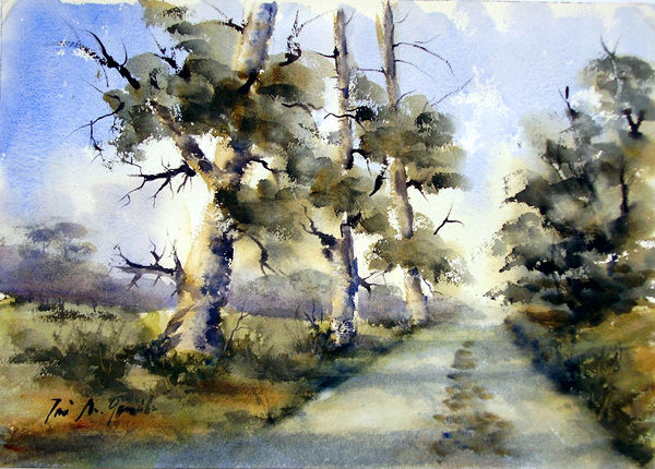 SWPTIEMBRE... CAE LA TARDE Watercolour Paper Landscaping