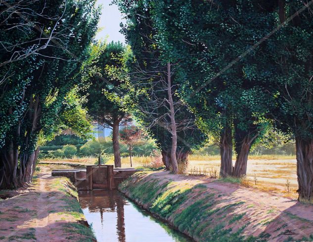 EL CANALILLO (CERCA DE SIMANCAS) Oil Canvas Landscaping