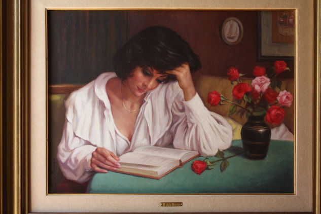 La Modelo Oil Canvas Portrait