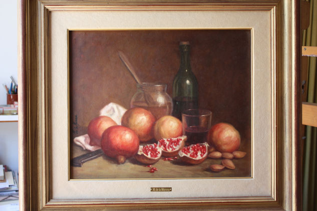 Bodegón Granadas Oil Canvas Still Life Paintings