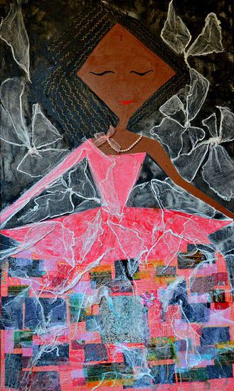 Menina India Mixed media Canvas Others