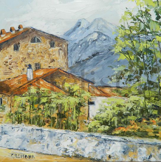 PAISAJE DE BARGA Oil Panel Landscaping