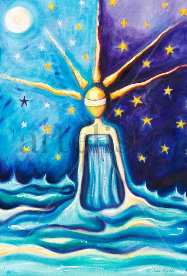 Night and Day Oil Canvas Figure Painting