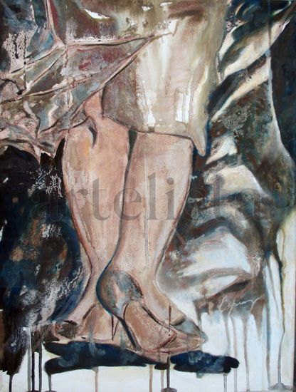 Bailemos Mixed media Canvas Figure Painting