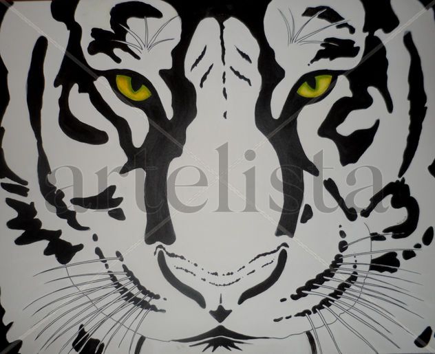 tigre monocromo