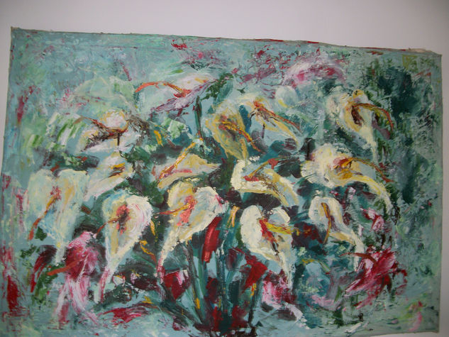 ka-las Mixed media Canvas Floral Painting