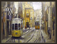 LISBOA-TRANVIAS-PINTURA-PAISAJE-URBANO-CUADROS-PINTOR-ERNEST DESCALS