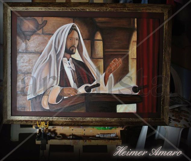 Jesucristo Predicando Oil Canvas Figure Painting