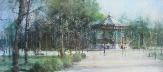 Kiosko música del Retiro Oil Panel Landscaping