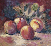 Duraznos en la mesa