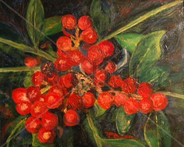 cerezas Oil Canvas Still Life Paintings