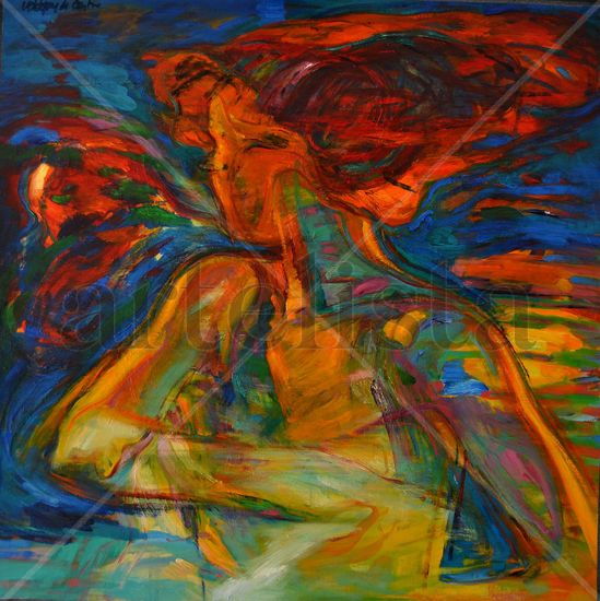 El baile de la dama Oil Canvas Figure Painting